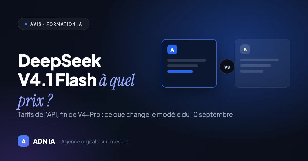 DeepSeek V4.1 Flash : prix de l'API dès 0,15 $, fin annoncée puis suspendue de V4-Pro