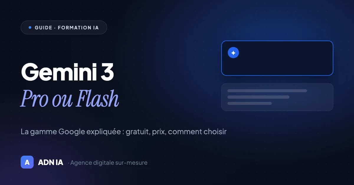 Gemini 3 Pro, Flash, Deep Think : le guide complet pour les PME françaises (août 2026) — Blog ADN IA
