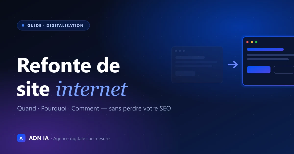 Refonte de site internet : quand, pourquoi et comment réussir (guide PME)