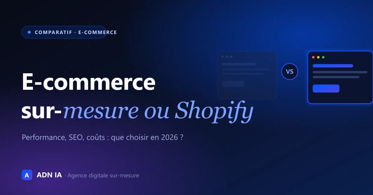 Site e-commerce sur-mesure ou Shopify : que choisir en 2026 ?