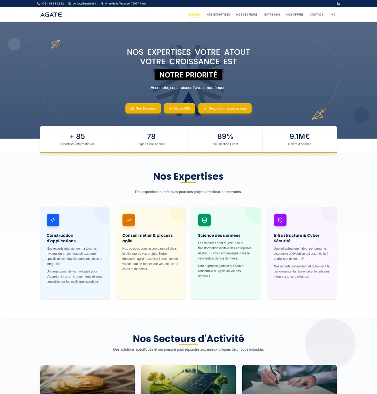 Agate IT — site après refonte par ADN IA